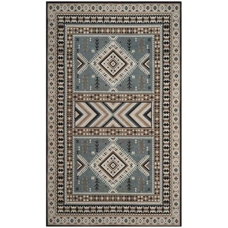 Safavieh Classic Vintage Power Loomed Square Area Rug, Slate and Beige - 6 x 6 ft. CLV511B-6SQ